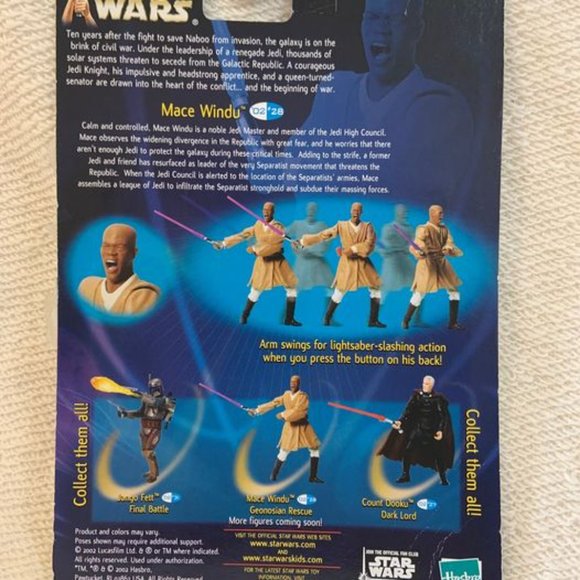 Star Wars Mace Windu #28 action figure 2002 - Picture 2 of 5